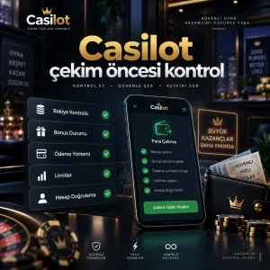 Casilot çekim öncesi kontrol